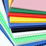 Hollow Board Colored Sheets Closeup